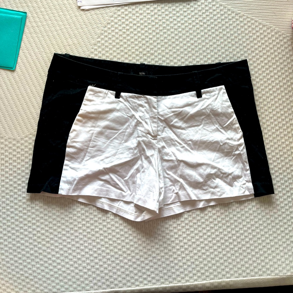 Mossimo Supply Co High Waist Black and White Shorts